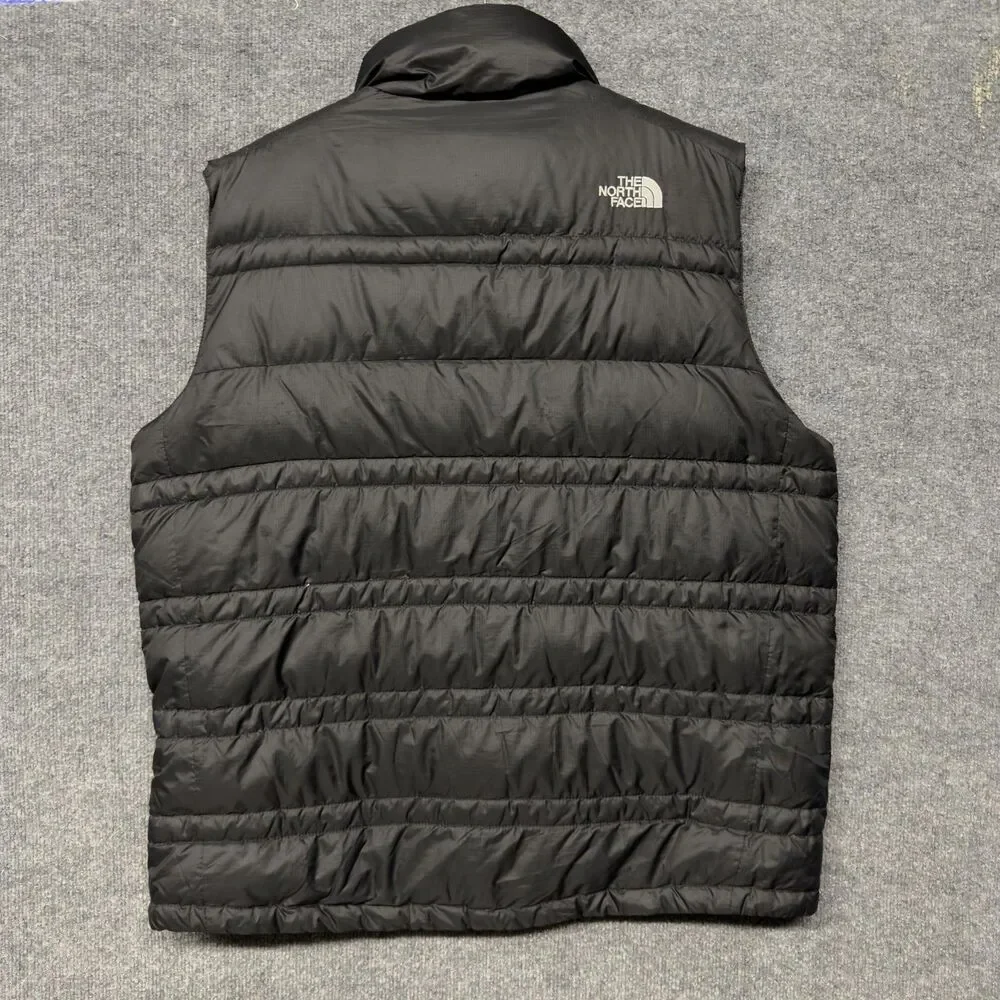 The North Face 550 Down Puffer Vest Mens XL Black Insulated Zip Outdoor Hiking